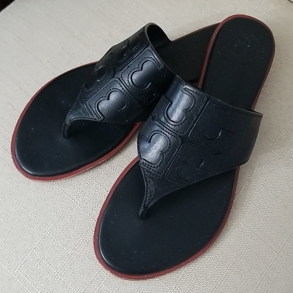 Tory Burch Black Logo sandal
